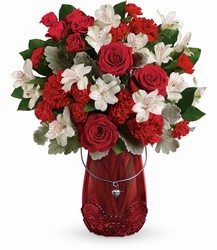 Teleflora's Red Haute Bouquet from McIntire Florist in Fulton, Missouri